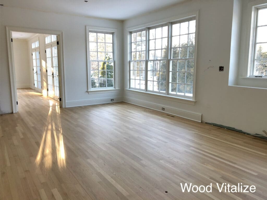 sanded hardwood floor Pelham NY dustless sanding natural wood surface living room