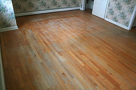 hardwood floor before cleaning Pelham NY surface wear buildup wood flooring maintenance