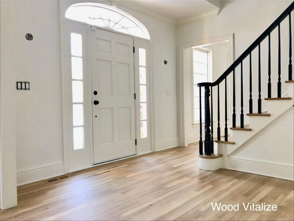 hardwood floor after sanding Larchmont NY smooth natural wood finish entryway