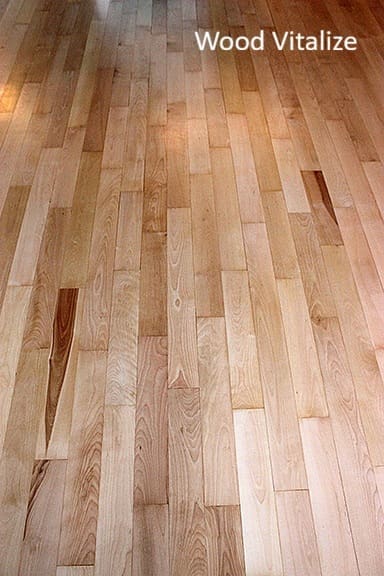 Close up of hardwood floor after dustless sanding and refinishing in Brooklyn Heights NY