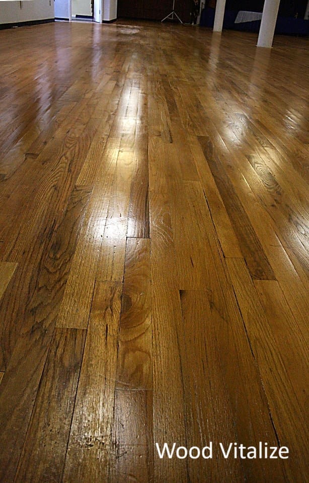 Hardwood floor after spot refinishing and restoration in Hudson Yards Manhattan