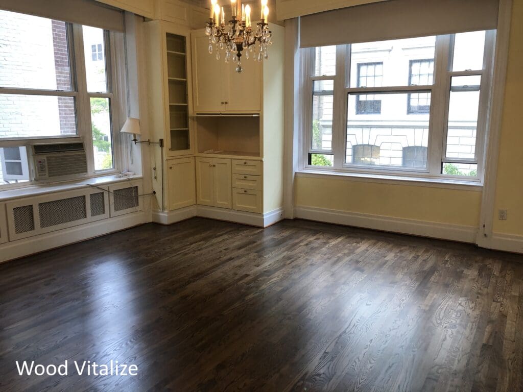 hardwood floor refinishing cost nyc westchester dark stain finish