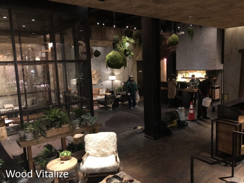 UV Instant Cure Finish on hotel hardwood floors in Manhattan by Wood Vitalize